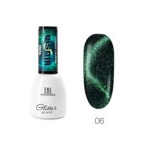 Гель-лак Illusia 10D, кошачий глаз №06 - зеленый фиолетовый, TNL Professional, 7 мл