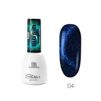 Гель-лак Illusia 10D, кошачий глаз №04 - синий ультрамариновый, TNL Professional, 7 мл