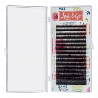 Омбре ресницы Lash&Go (Лэш гоу) микс Коричневый 16 линий
