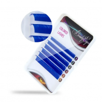 Синие (blue) ресницы Beauty Eyes (Бьюти айс), миксы длин, 6 лент