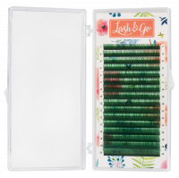 Цветные ресницы Lash&Go (Лэш енд гоу) Зеленый (микс) 16 линий
