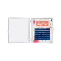 Цветные ресницы Lash&Go (Лэш енд гоу) микс Синий 6 линий