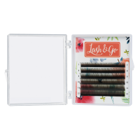 Цветные ресницы Lash&Go (Лэш енд гоу) микс Пепельный 6 линий