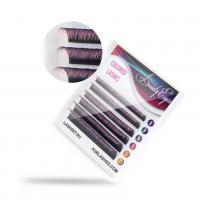 Ресницы для наращивания двухтоновые Beauty Eyes MIX (Бьюти Айс), Black - pink 6 линий