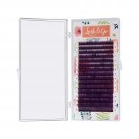 Омбре ресницы Lash&Go (Лэш гоу) (микс) Фиолетовый, 16 линий